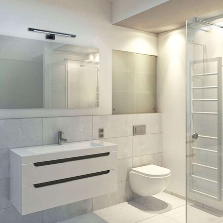 Kinkiet LAMPA ścienna SHINE ML4379 Milagro łazienkowa OPRAWA listwa LED 7W 4000K nad lustro IP44 czarna