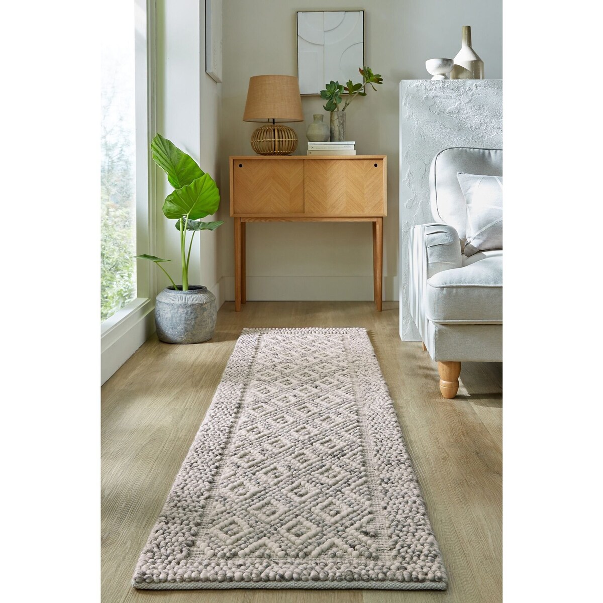 Dywan Wełniany Minerals Diamentowo-Szary 160x230