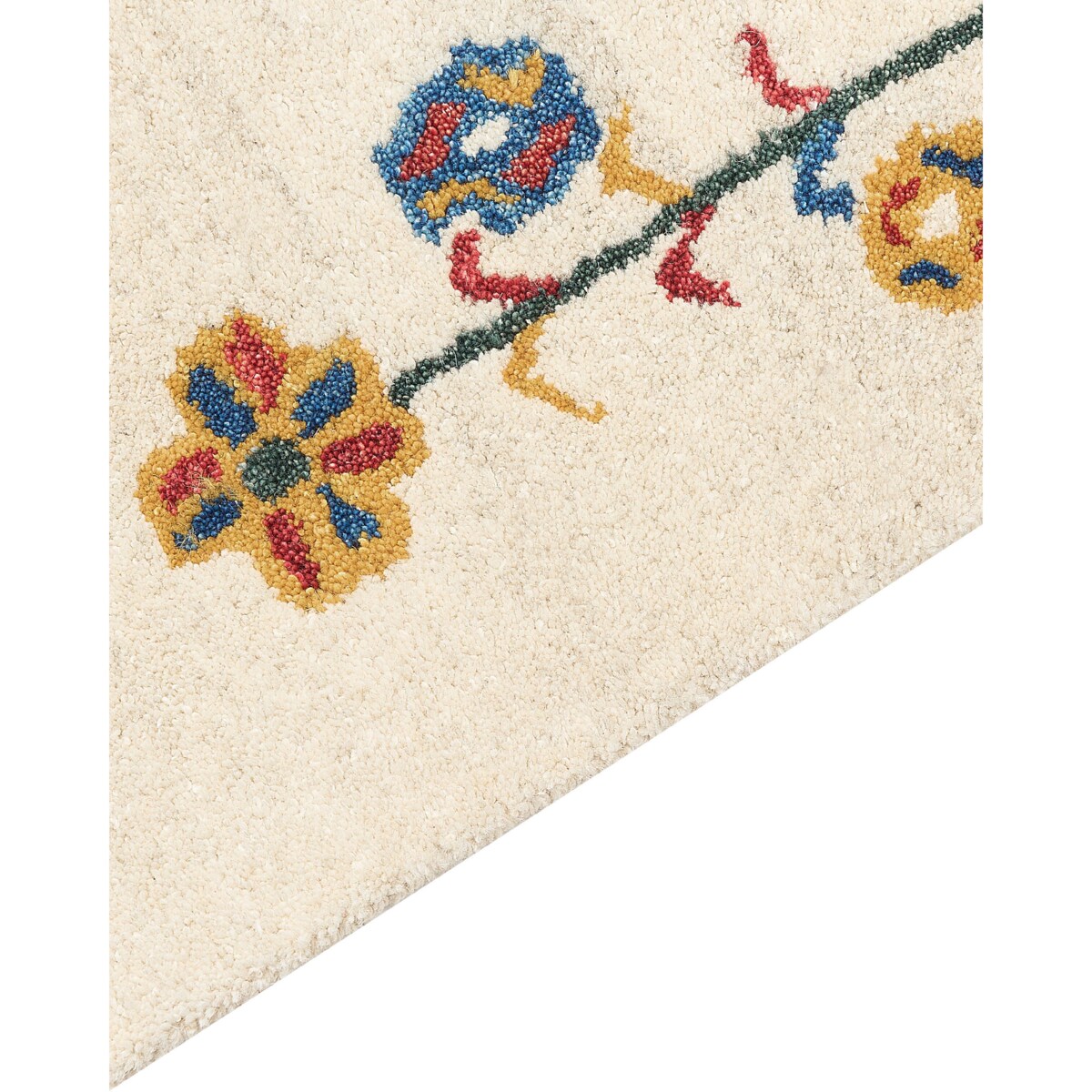 Dywan HUSUNLU Beżowy 80 x 150 cm Wełna Gabbeh