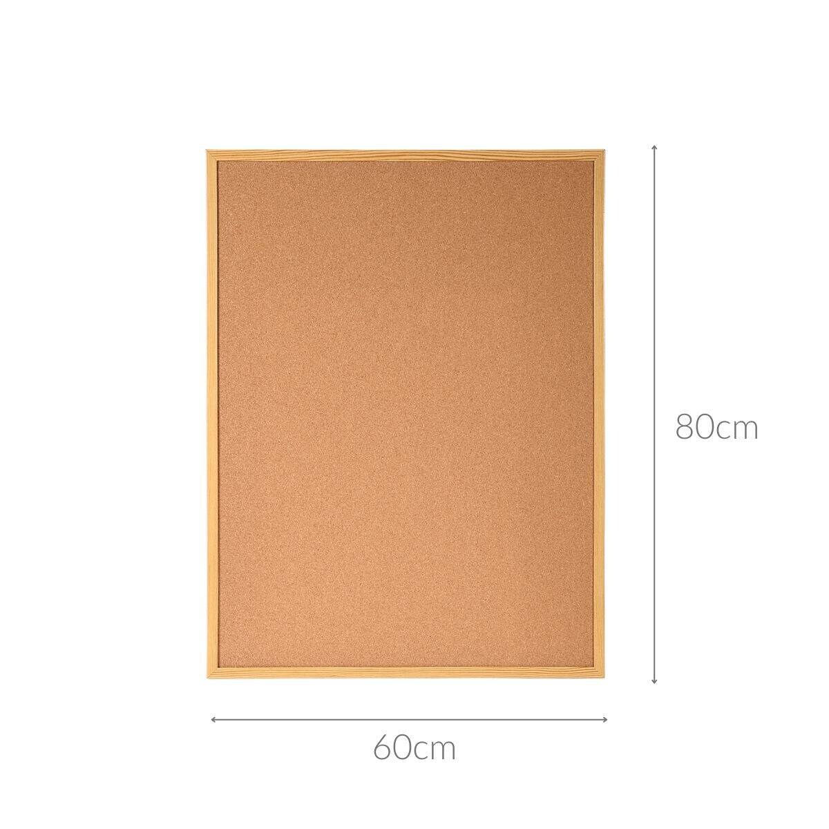 Tablica korkowa na notatki, zestaw z pinezkami