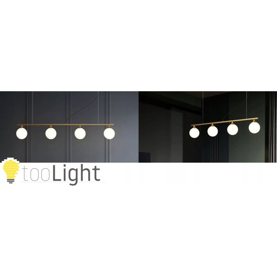 Lampa Sufitowa Wisząca App675 Złota Szklane Kule 4