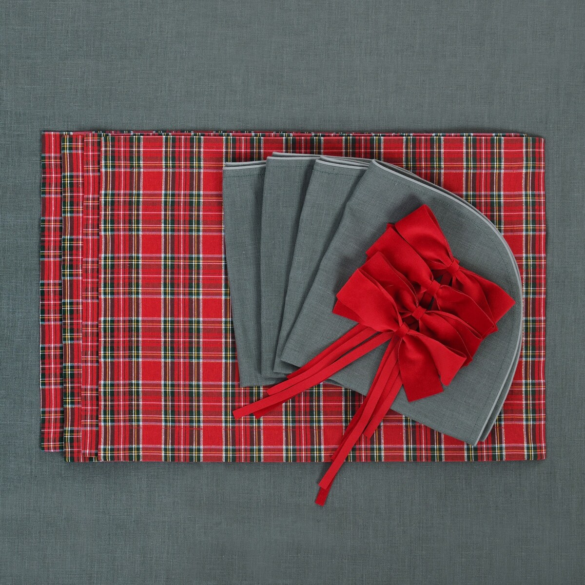 Podkładki Red Tartan - 4 sztuki