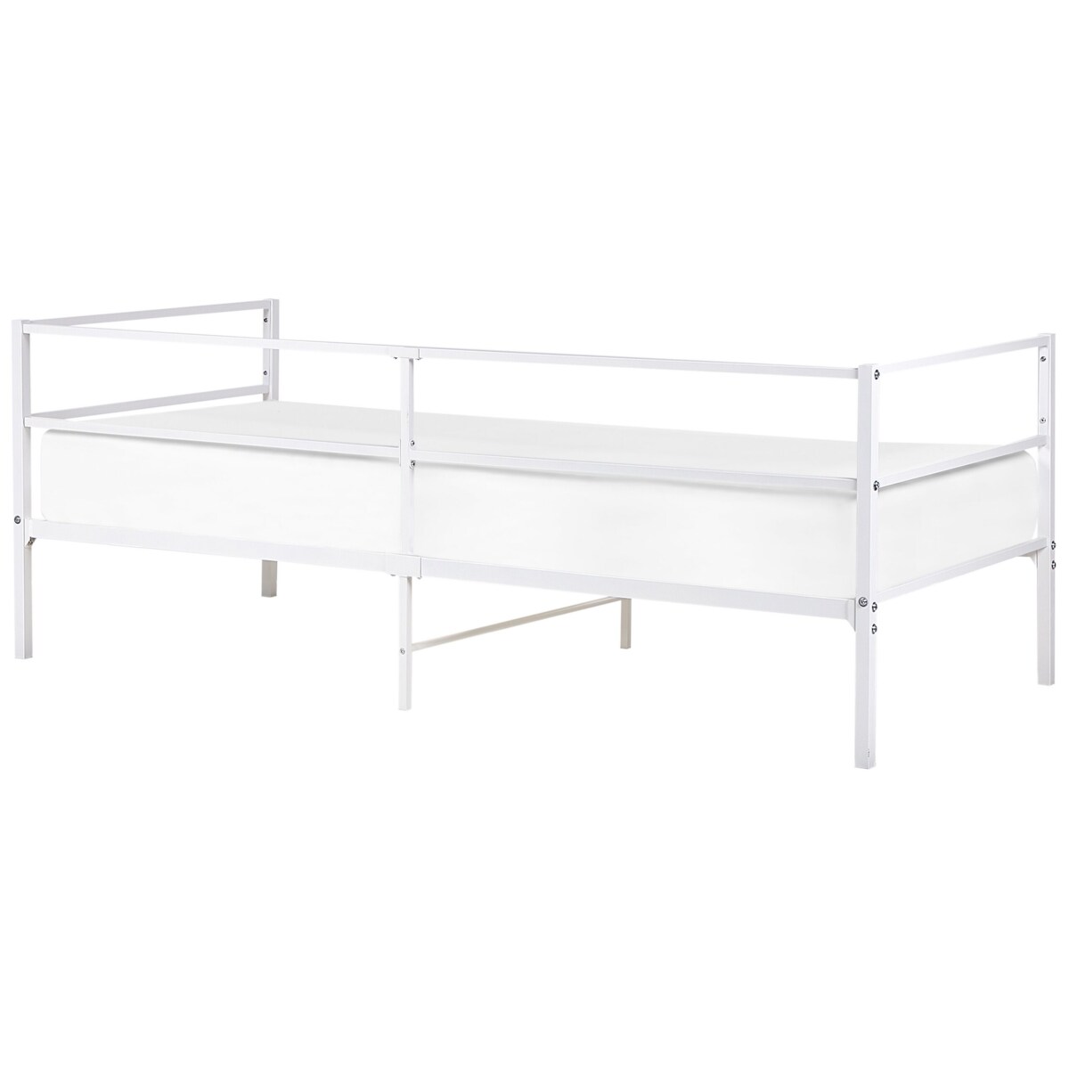 Łóżko metalowe 90 x 200 cm białe BATTUT