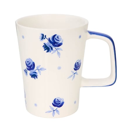 Elegancki duży kubek z motywem szafirowych pąków 300 ml prezent upominek na każdą okazję dla faceta kobiety babci mamy żony dziewczyny przyjaciółki