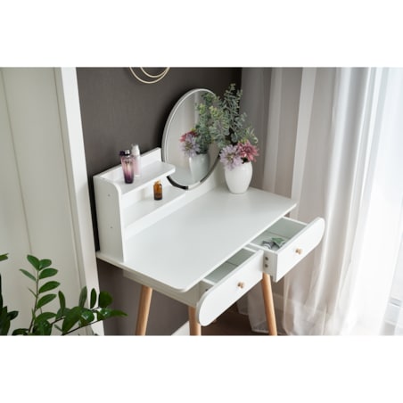 Toaletka z lustrem SCANDI kosmetyczna skandynawska