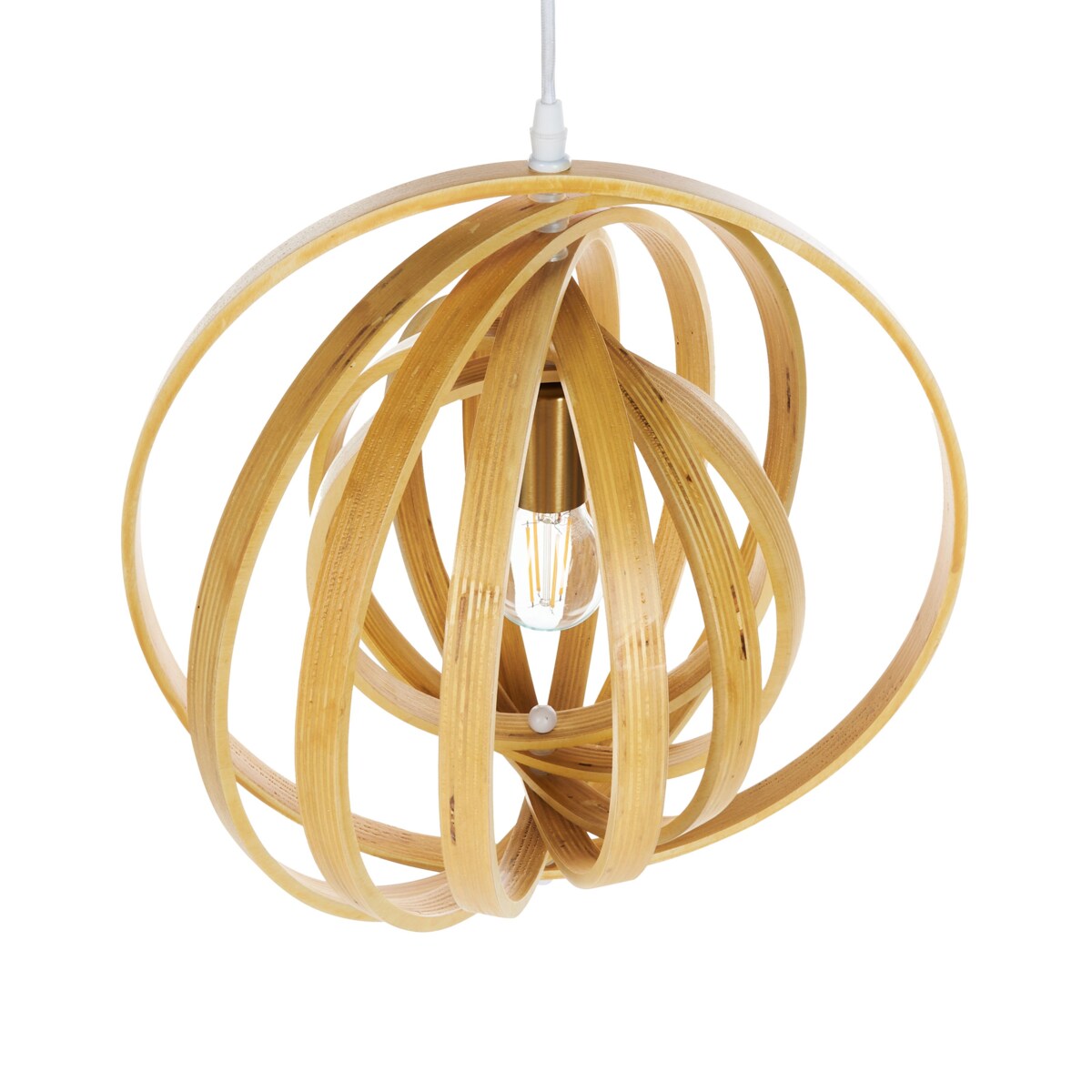 Lampa wisząca MURRELL Drewno Jasnobrązowy