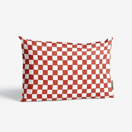 Poduszka świąteczna - czerwona krata