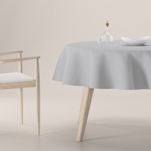 Obrus okrągły 160 x 160 cm srebrny