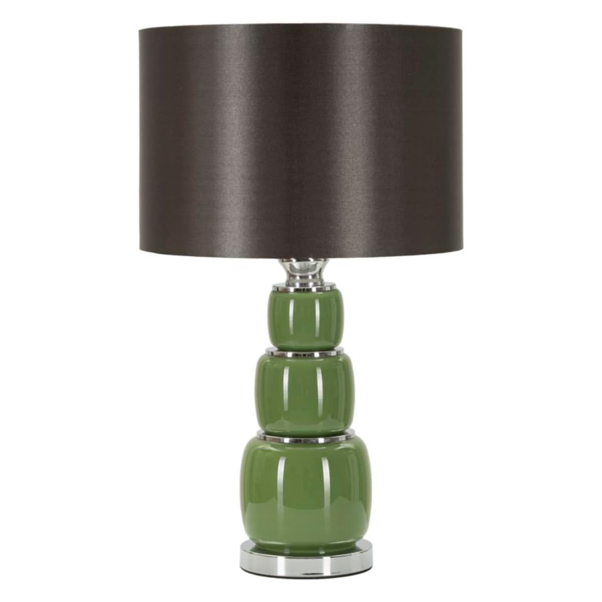 Lampa stołowa Eva Three, kolor biały i szary, szkło, żelazo i tkanina, 33 x 33 x 57 cm, 1 x E27, do salonu i sypialni, Mauro Ferretti