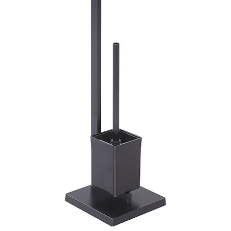 Stojak na papier toaletowy ze szczotką ULAPES Metal Czarny