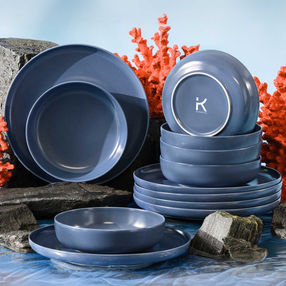 Konsimo VICTO Zestaw obiadowy 6os. (12 el.)