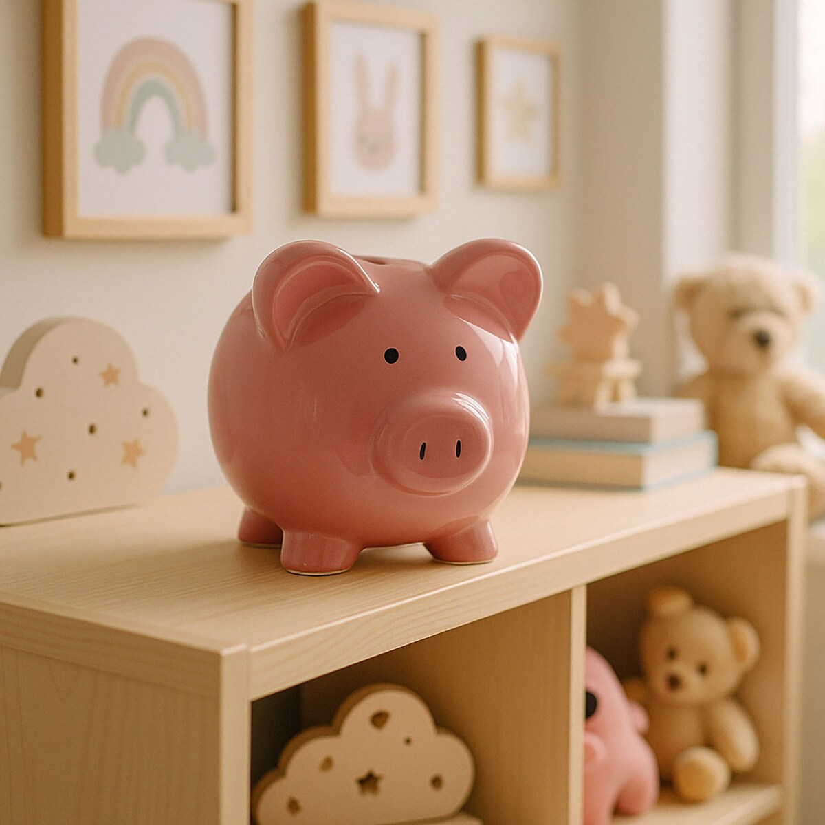 Skarbonka świnka ceramiczna, 18,5 x 21 x 19 cm