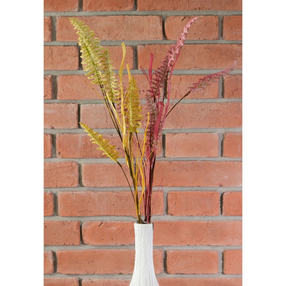 2 szt. SZTUCZNA PAPROĆ gałązka żółta / czerwona