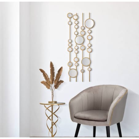 Ozdoba na ścianę z lusterkami, 35,5 x 90 cm