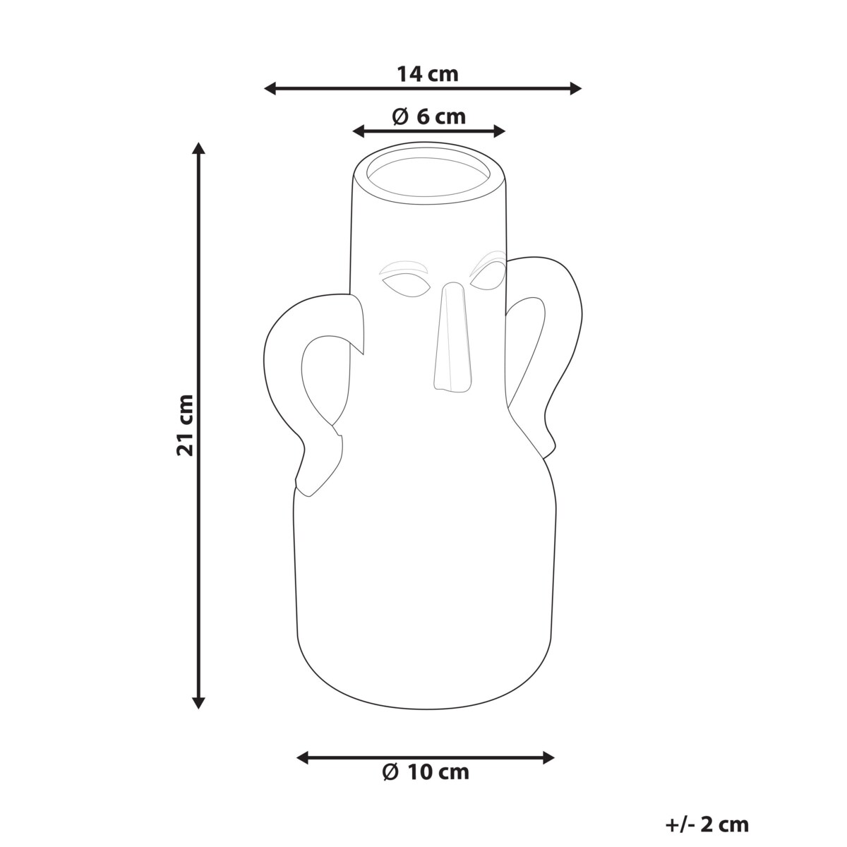 Porcelana Wazon na kwiaty 21 Szary TRIPOLI