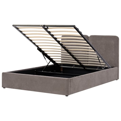 Łóżko z pojemnikiem ARBOIS 160 x 200 cm Beżowoszary