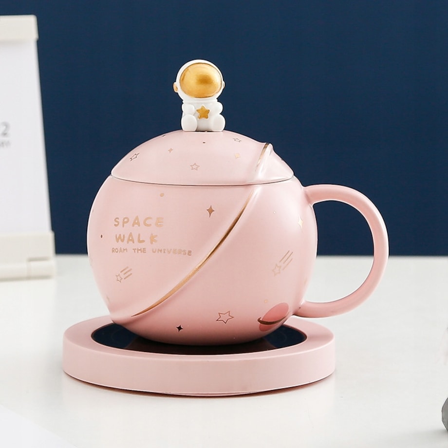 ZESTAW KUBEK Z PODGRZEWACZEM + Łyżka + Kabel USB PREZENT KUBEK ŚWIĄTECZNY