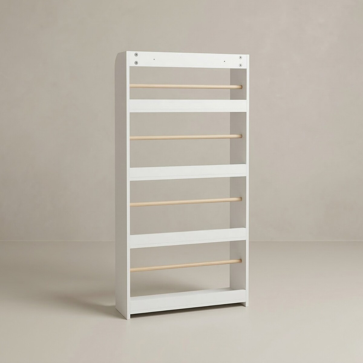 Regał do pokoju dziecięcego z bambusowymi drążkami TENO, 55 x 112 x 15 cm