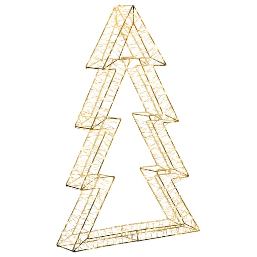 Dekoracja ogrodowa LED AKERAN 60 cm Choinka Srebrny