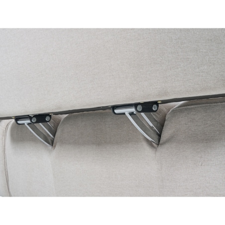 Sofa półokrągła 6-osobowa lniana szara SOLBERG