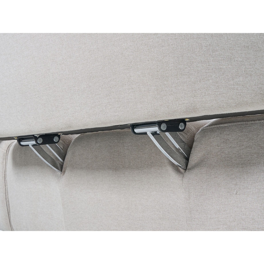 Sofa półokrągła 6-osobowa lniana szara SOLBERG