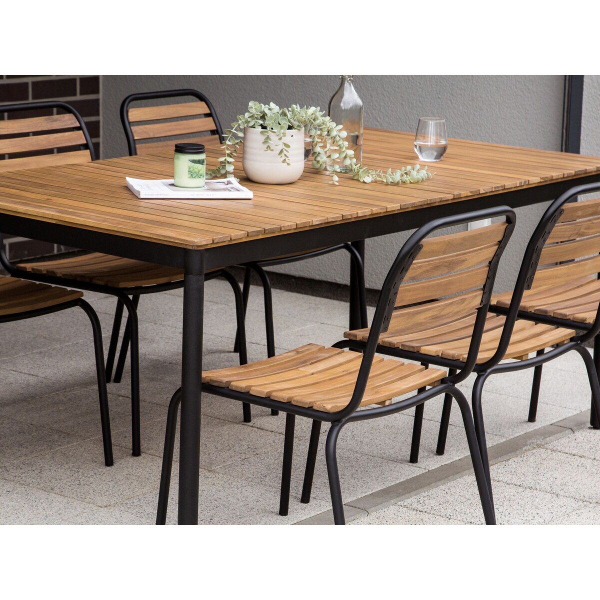 Zestaw jadalniany dla 6 osób Drewno Jasne drewno VALLESE