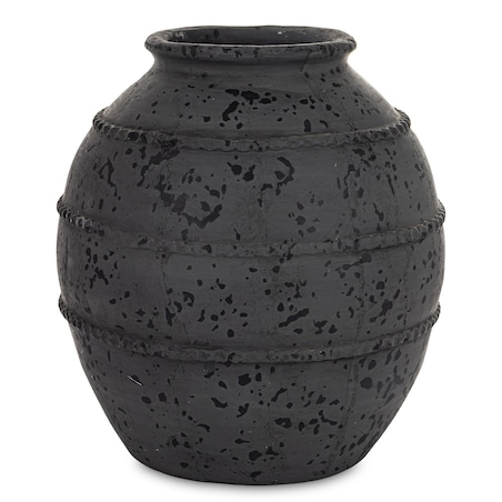 Wazon ceramiczny 32x26x26 cm ABARREL czarny