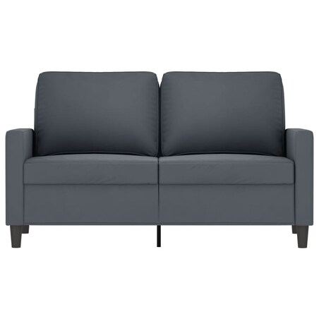vidaXL Sofa 2-osobowa, ciemnoszary, 120 cm, tapicerowana aksamitem