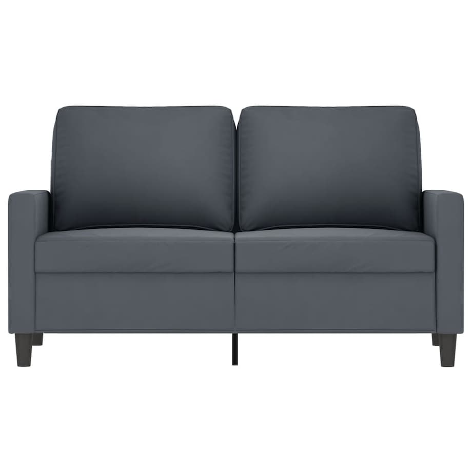 vidaXL Sofa 2-osobowa, ciemnoszary, 120 cm, tapicerowana aksamitem