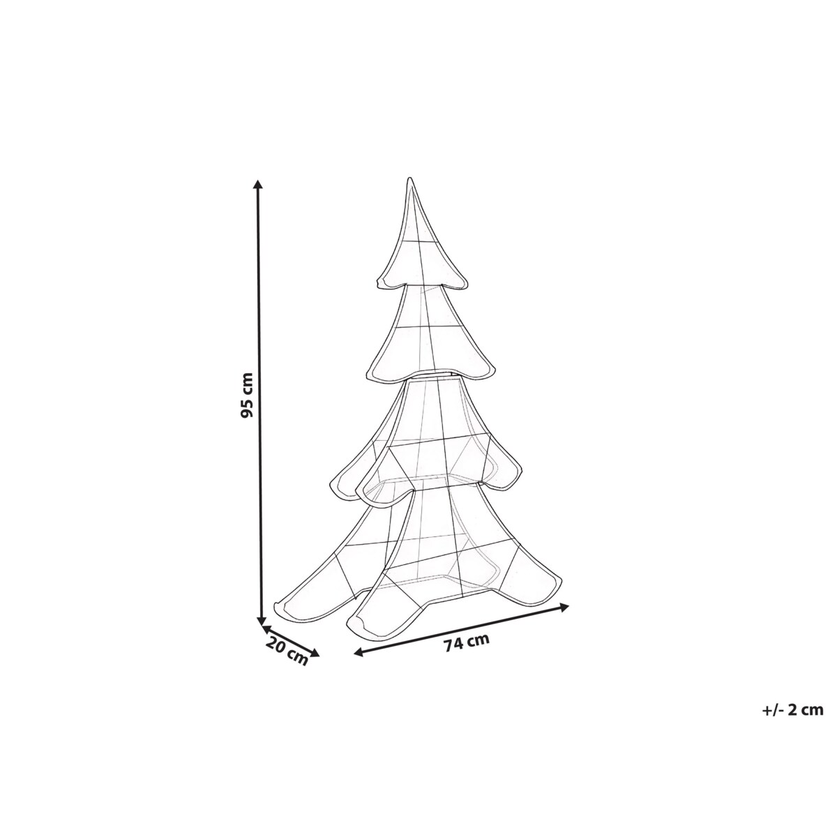 Dekoracja ogrodowa LED EDASJON Choinka 95 cm Biały