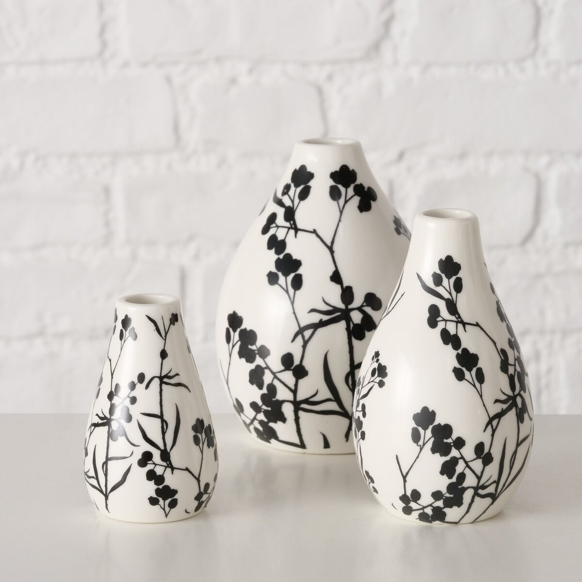 Wazon 3 szt. PALOMATA  12/10/7,5x9 cm