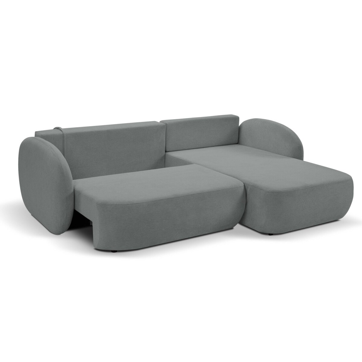 Nowoczesny narożnik rozkładany OLIVIO prawy - ciemnoszary