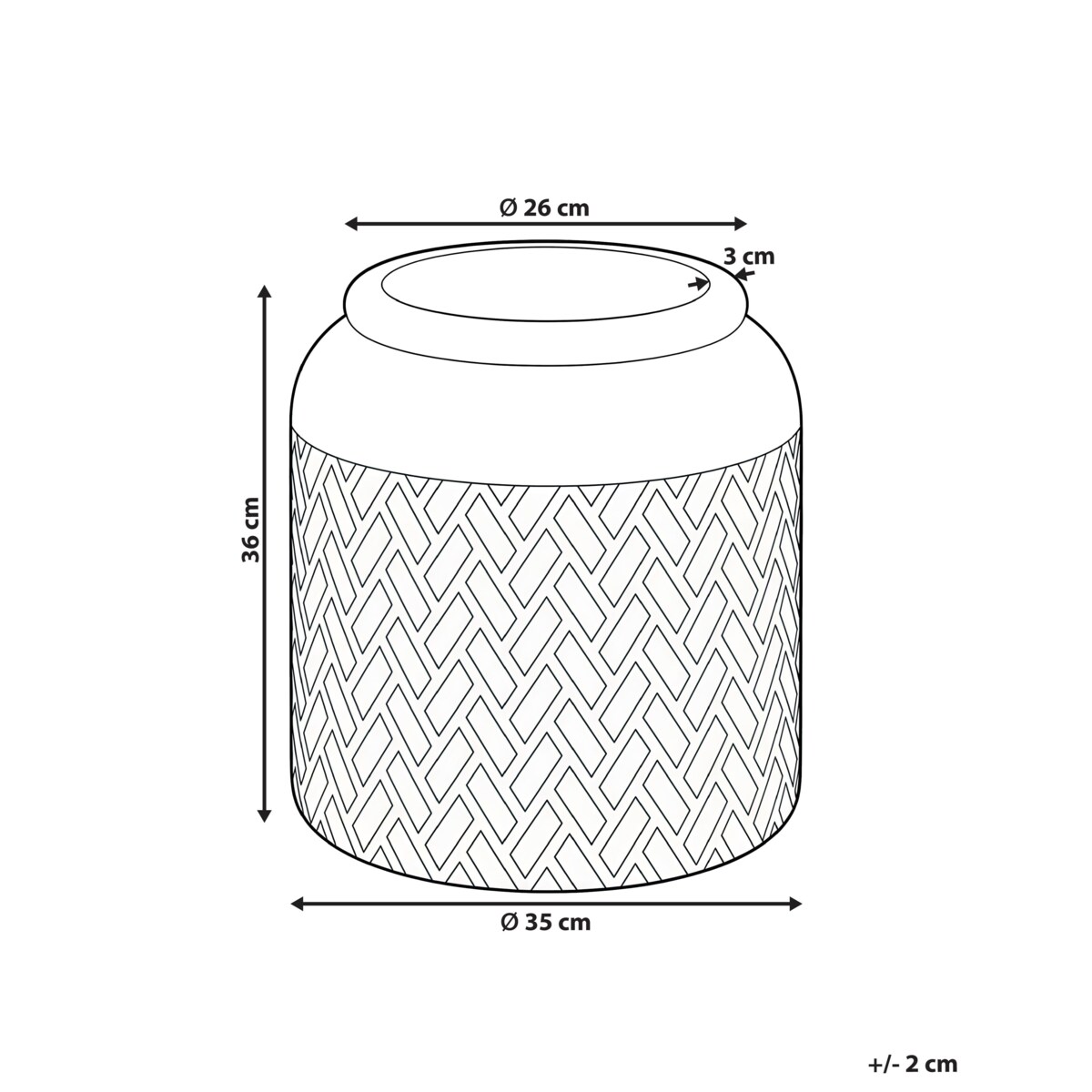 Doniczka GERAKAS 35 cm Beżowy