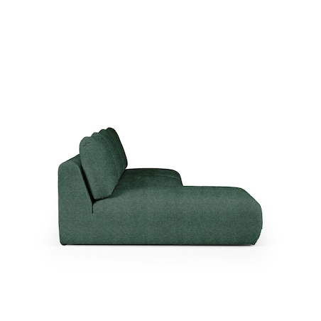 Mirel Sofa narożna lewa bez podłokietników zielona