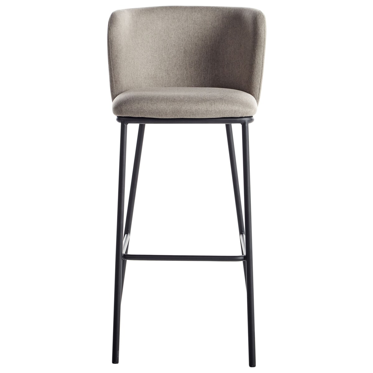 Zestaw 2 krzeseł barowych MINA Beżowoszary