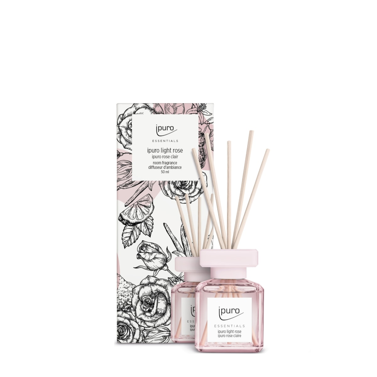 Dyfuzor zapachowy 50 ml, LIGHT ROSE, ipuro Essentials