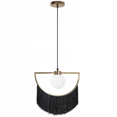 Lampa Sufitowa Wisząca Czarna Złota Glamour Gold