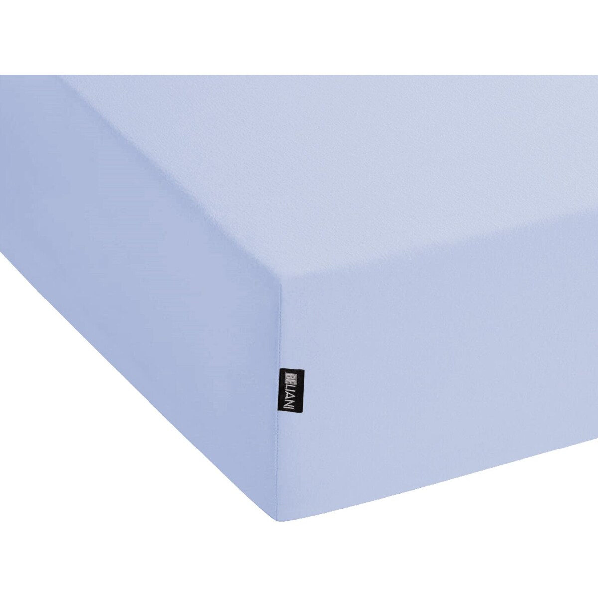 Bawełniane prześcieradło z gumką 90 x 200 cm niebieskie JANBU