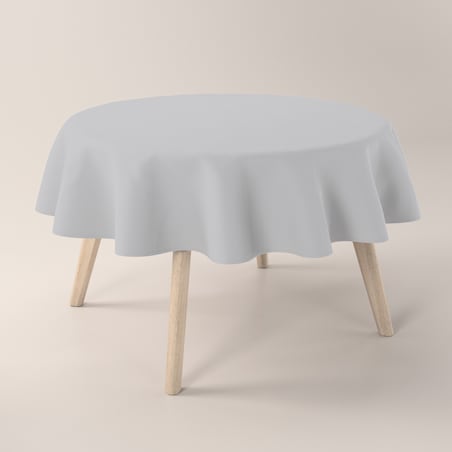 Obrus okrągły 130 x 130 cm srebrny