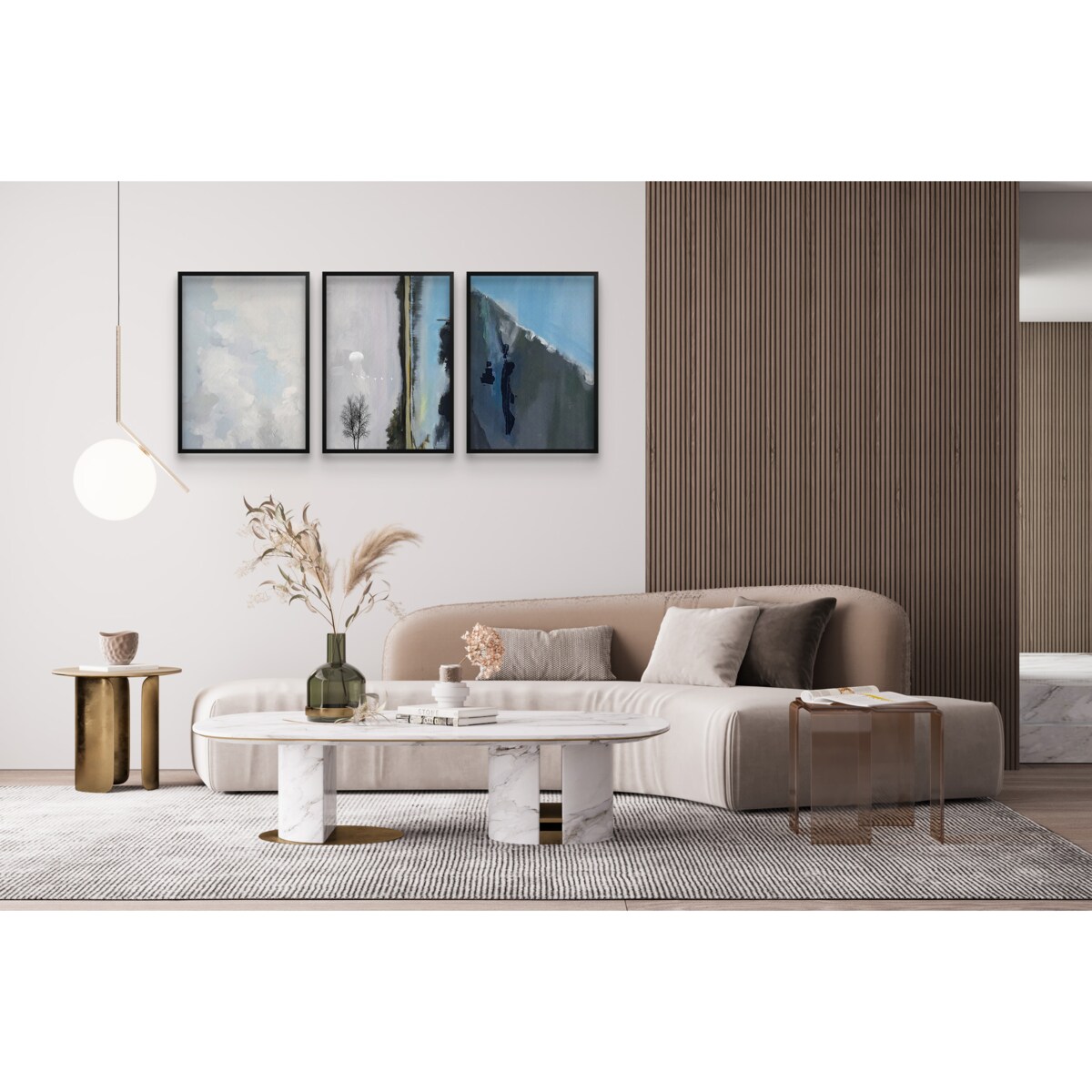 Komplet Plakatów na ścianę Obrazy ścienne do salonu zestaw 30x40 Abstrakcja