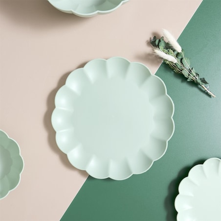 TALERZ OBIADOWY Iris 25,5 cm Z TWORZYWA PP zielony jasny