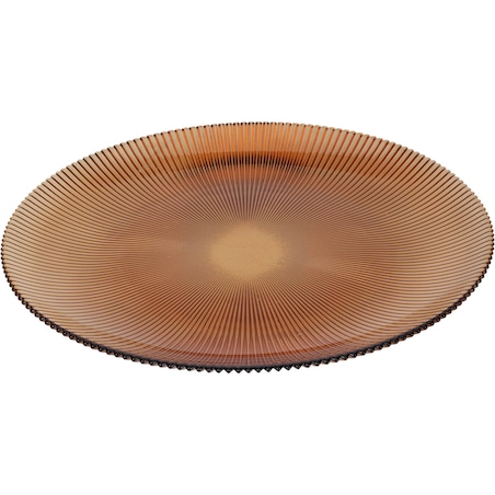 Prążkowany talerz płaski AMBER, Ø 32 cm