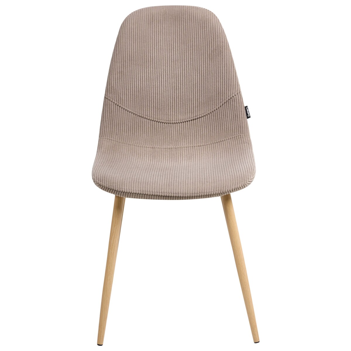 Zestaw 2 krzeseł do jadalni HILDEN Sztruks Beżowoszary