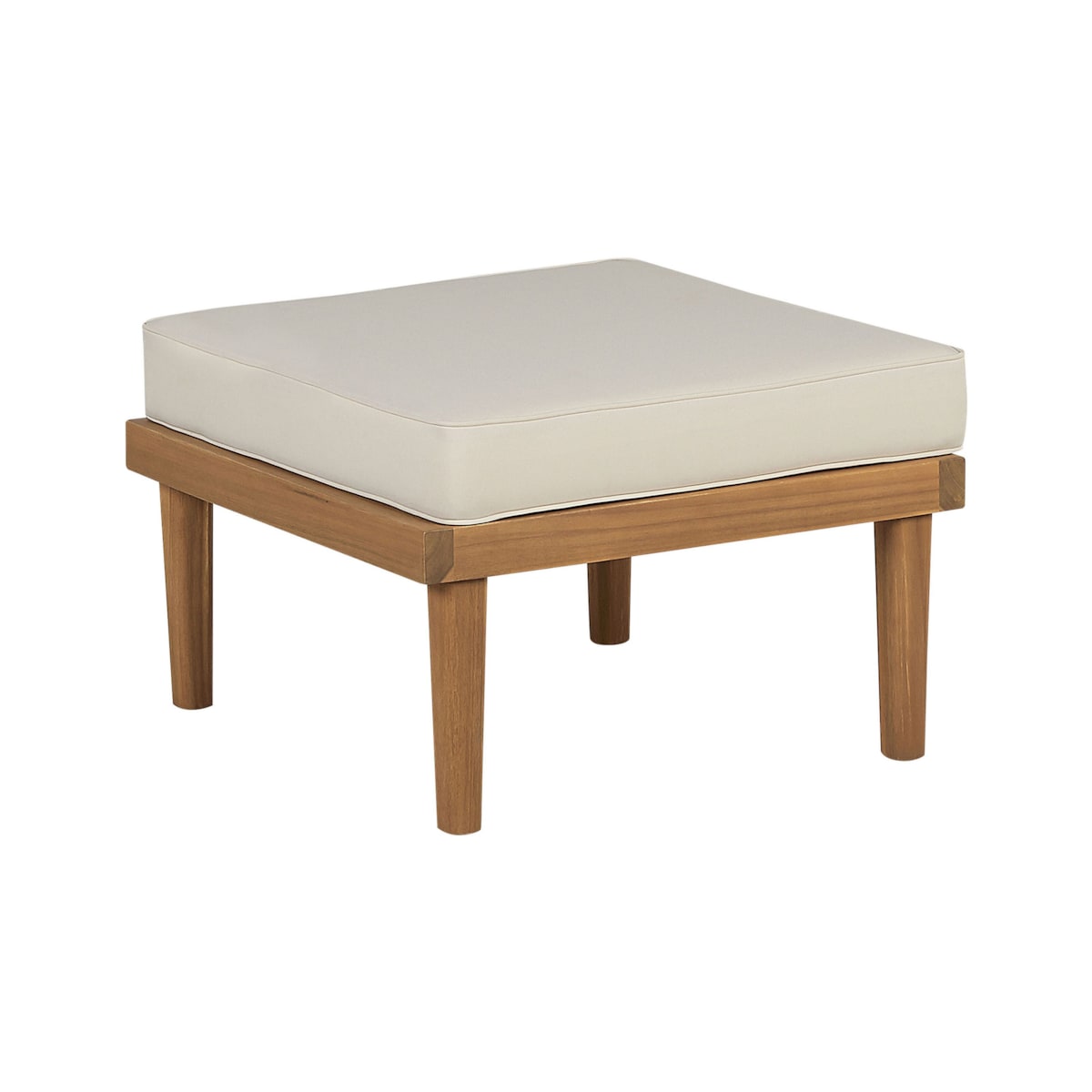 Fotel ogrodowy drewniany z podnóżkiem biały BARATTI