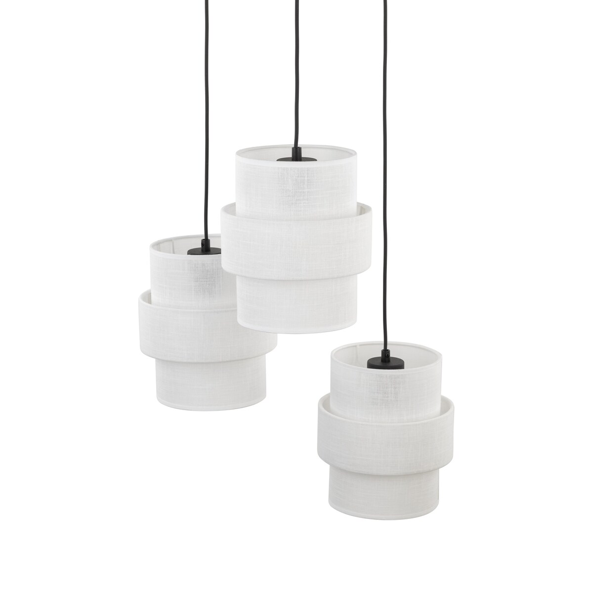 Lampa wisząca TK Lighting CALISTO WHITE 6018 3xE27 biała-czarna regulowana 45 cm do jadalni i kuchni