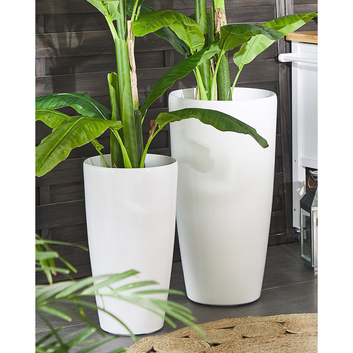 Doniczka TSERIA Kamień 40 cm Biały