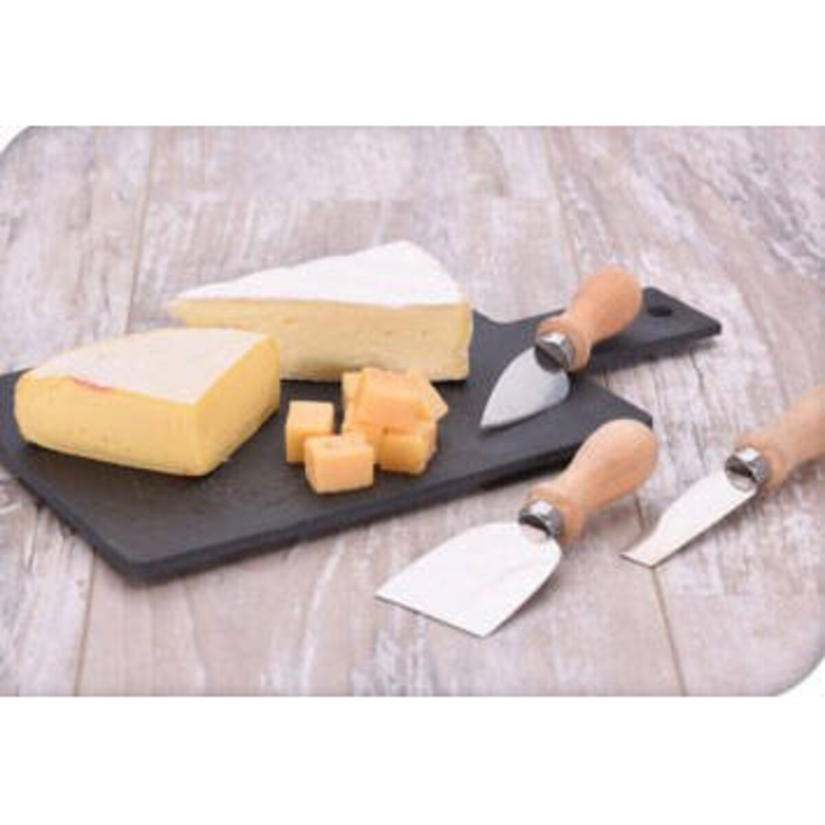 Deska do serów, 3 noże w zestawie, 30 x 17 cm