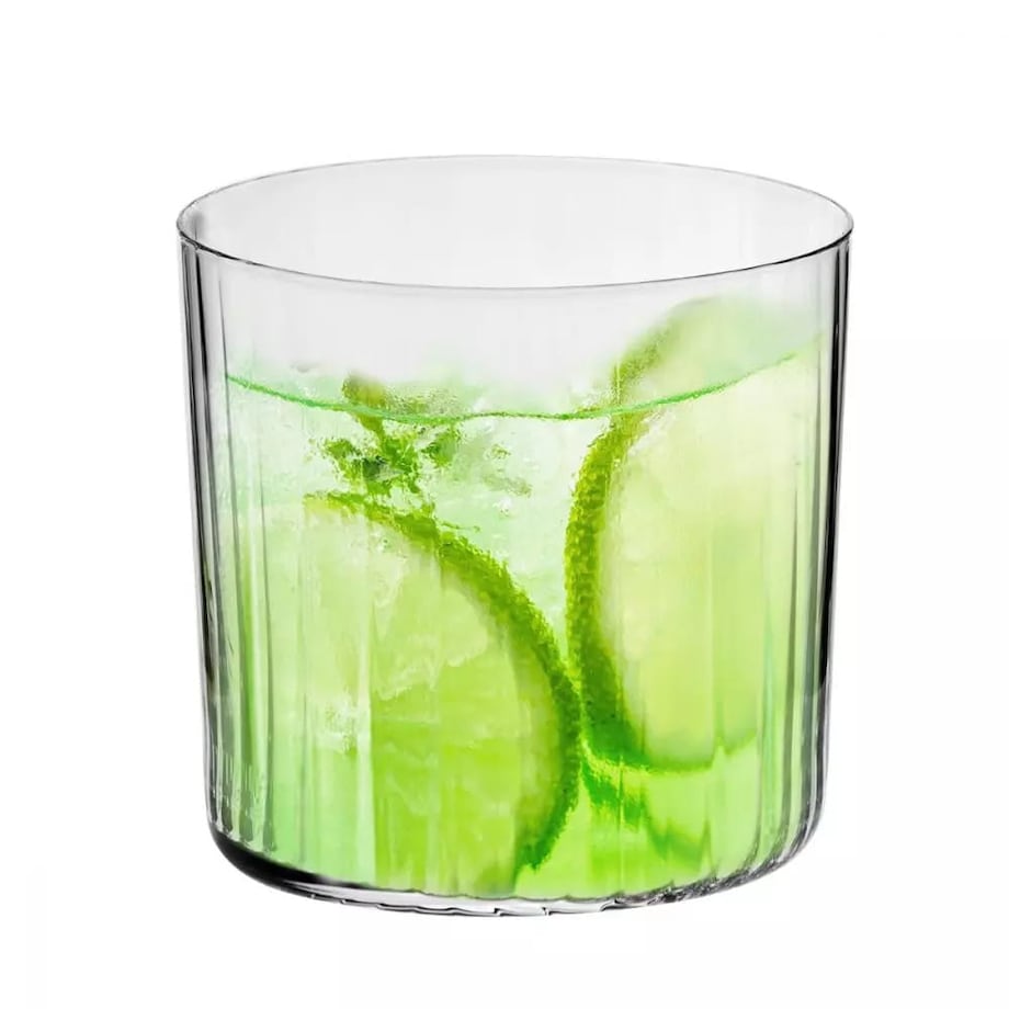 Szklanki Krosno mixology 6 x 350 ml Karbowane Optyk Ryflowane Zestaw Prezent