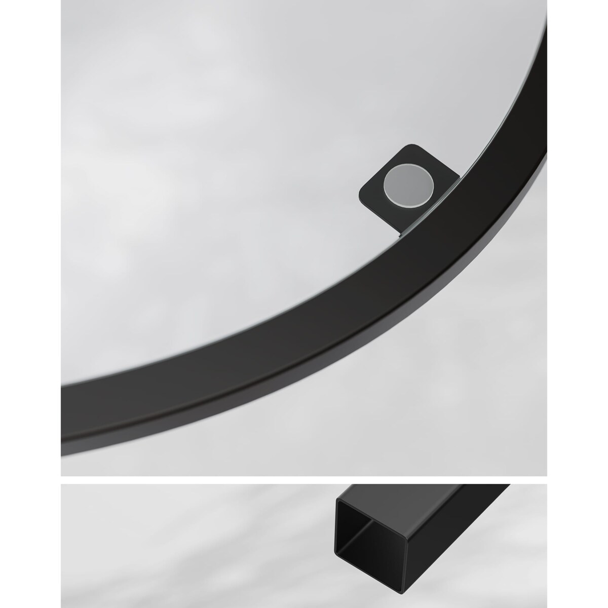 Regał Szklany Na Ksiązki Kwiaty Do Pokoju Sypialni Biura Przedpokoju Czarny