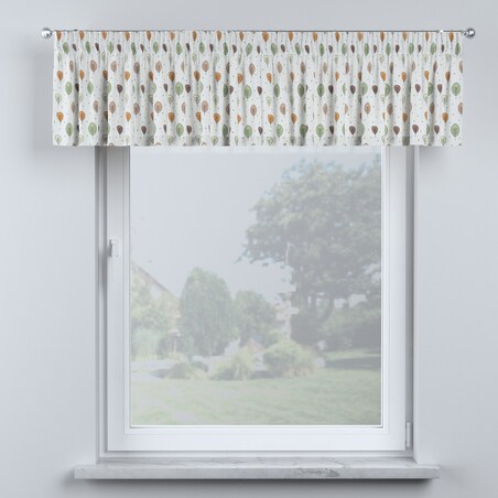 Lambrekin na taśmie marszczącej 130x40 ecru-brązowy